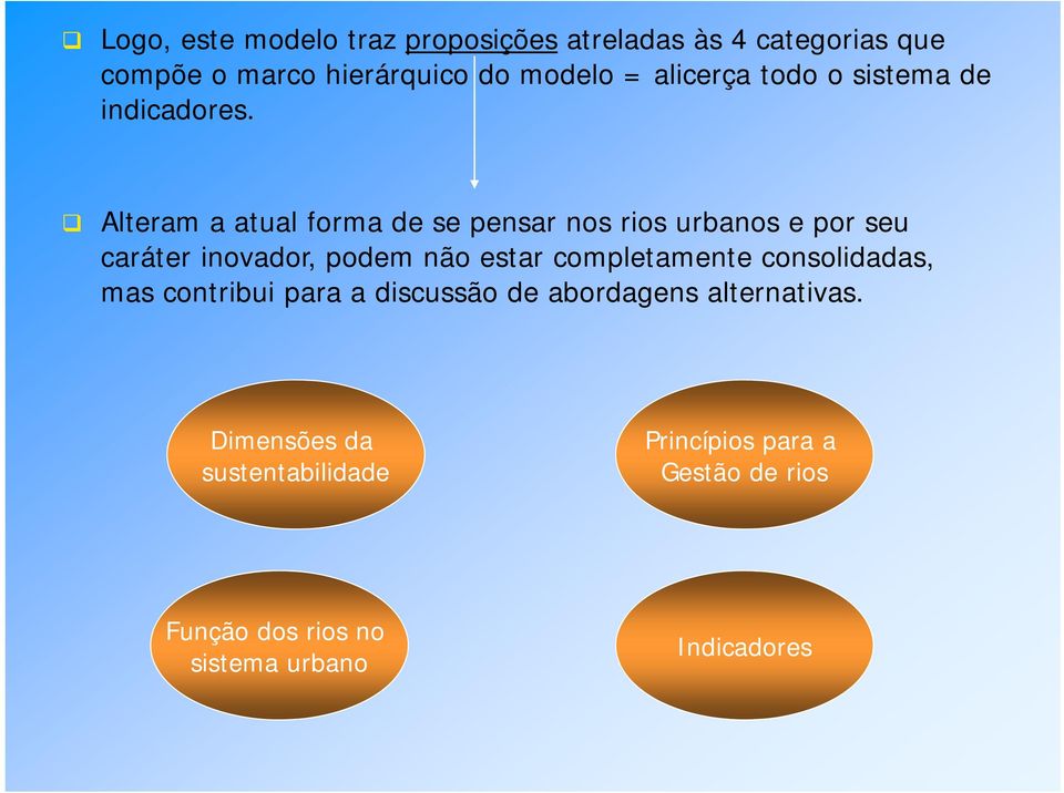 Alteram a atual forma de se pensar nos rios urbanos e por seu caráter inovador, podem não estar