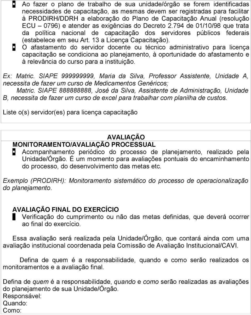 13 a Licença Capacitação).