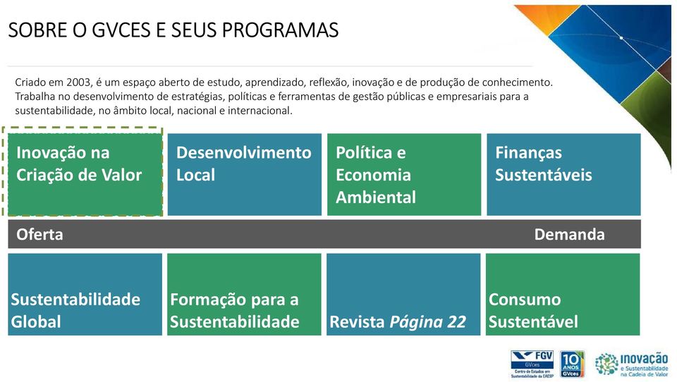 Trabalha no desenvolvimento de estratégias, políticas e ferramentas de gestão públicas e empresariais para a sustentabilidade, no