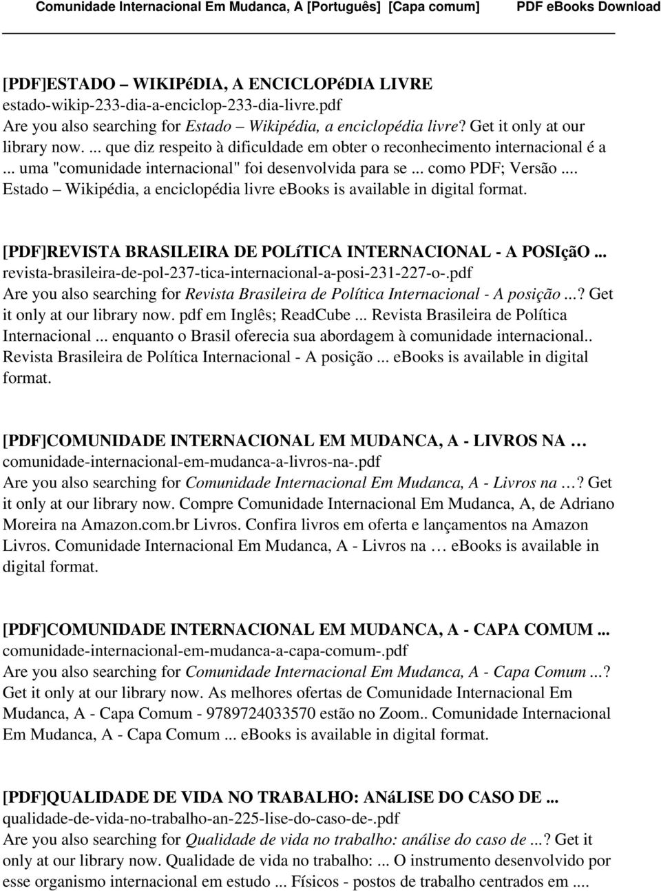 .. Estado Wikipédia, a enciclopédia livre ebooks is [PDF]REVISTA BRASILEIRA DE POLíTICA INTERNACIONAL - A POSIçãO... revista-brasileira-de-pol-237-tica-internacional-a-posi-231-227-o-.