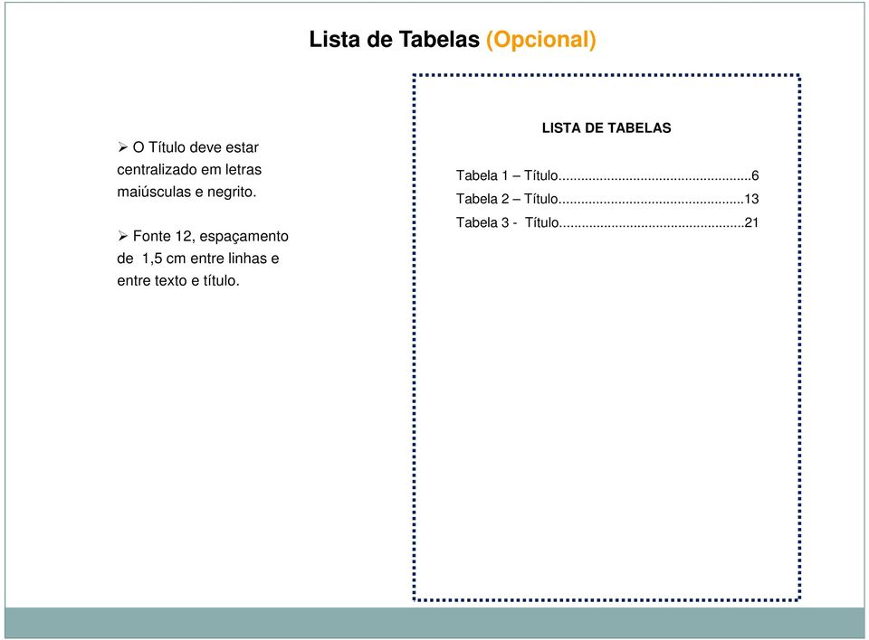 Fonte 12, espaçamento de 1,5 cm entre linhas e entre texto e