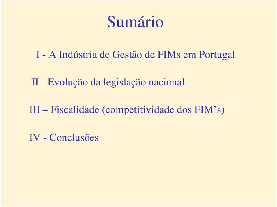 legislação nacional III Fiscalidade