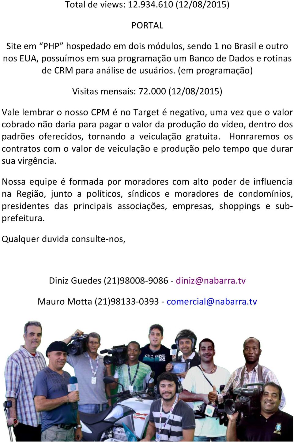 (em programação) Visitas mensais: 72.