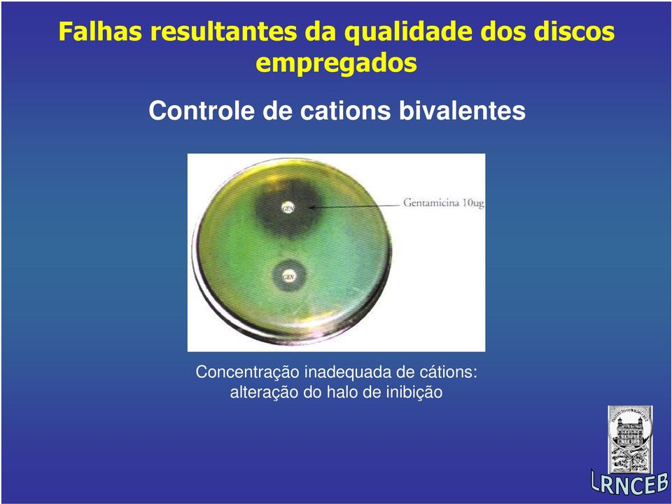 bivalentes Concentração inadequada de