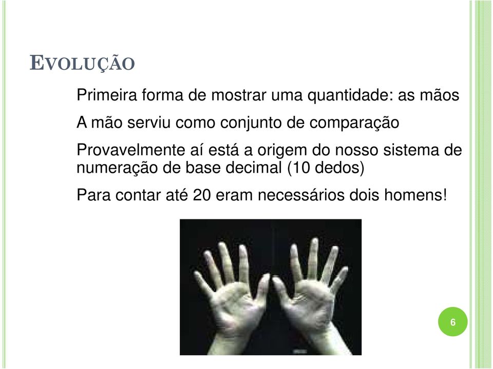 está a origem do nosso sistema de numeração de base decimal