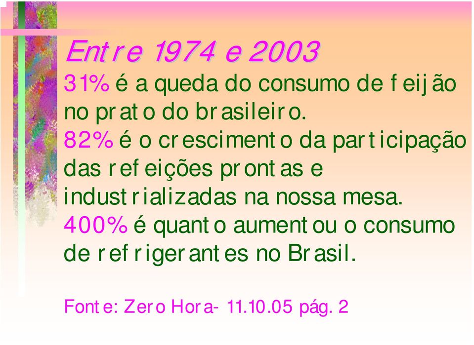 82% é o crescimento da participação das refeições prontas e