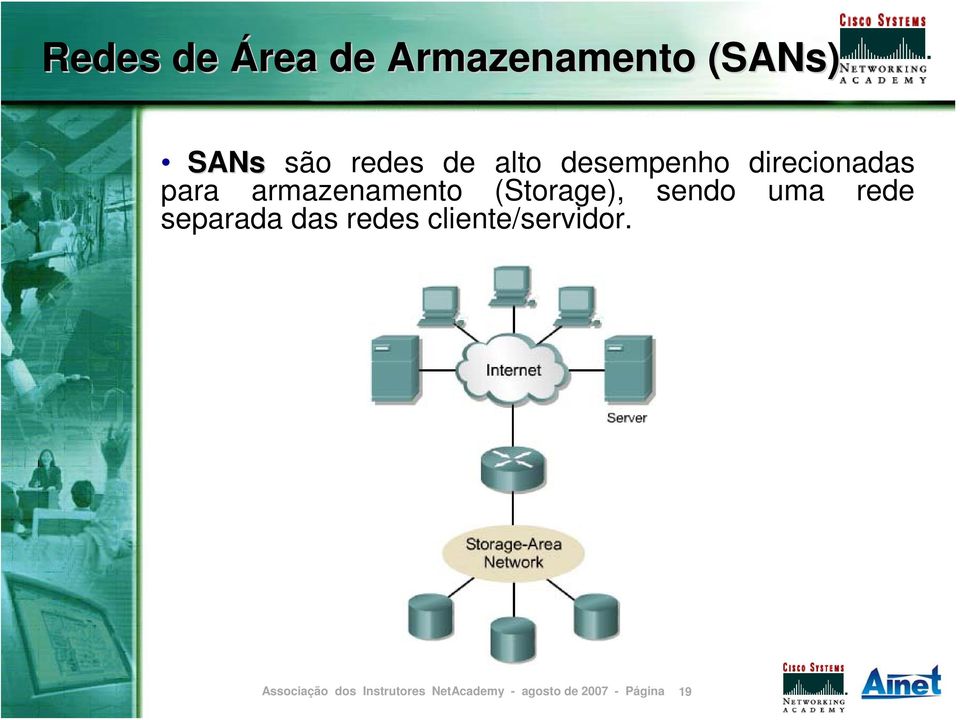 para armazenamento (Storage), sendo uma