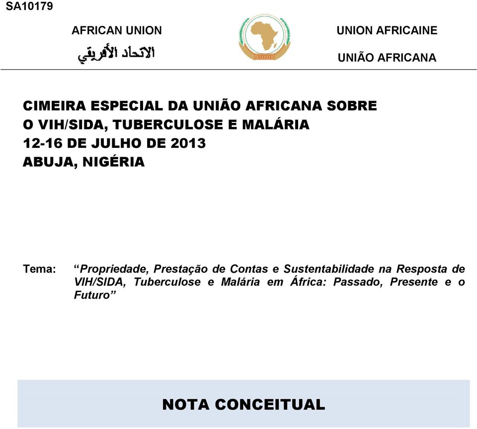 NIGÉRIA Tema: Propriedade, Prestação de Contas e Sustentabilidade na Resposta de