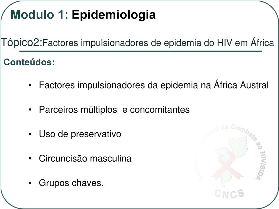 na África Austral Parceiros múltiplos e concomitantes