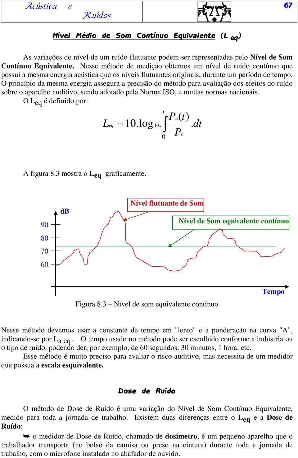 O princípio da mesma energia assegura a precisão do método para avaliação dos efeitos do ruído sobre o aparelho auditivo, sendo adotado pela Norma ISO, e muitas normas nacionais.