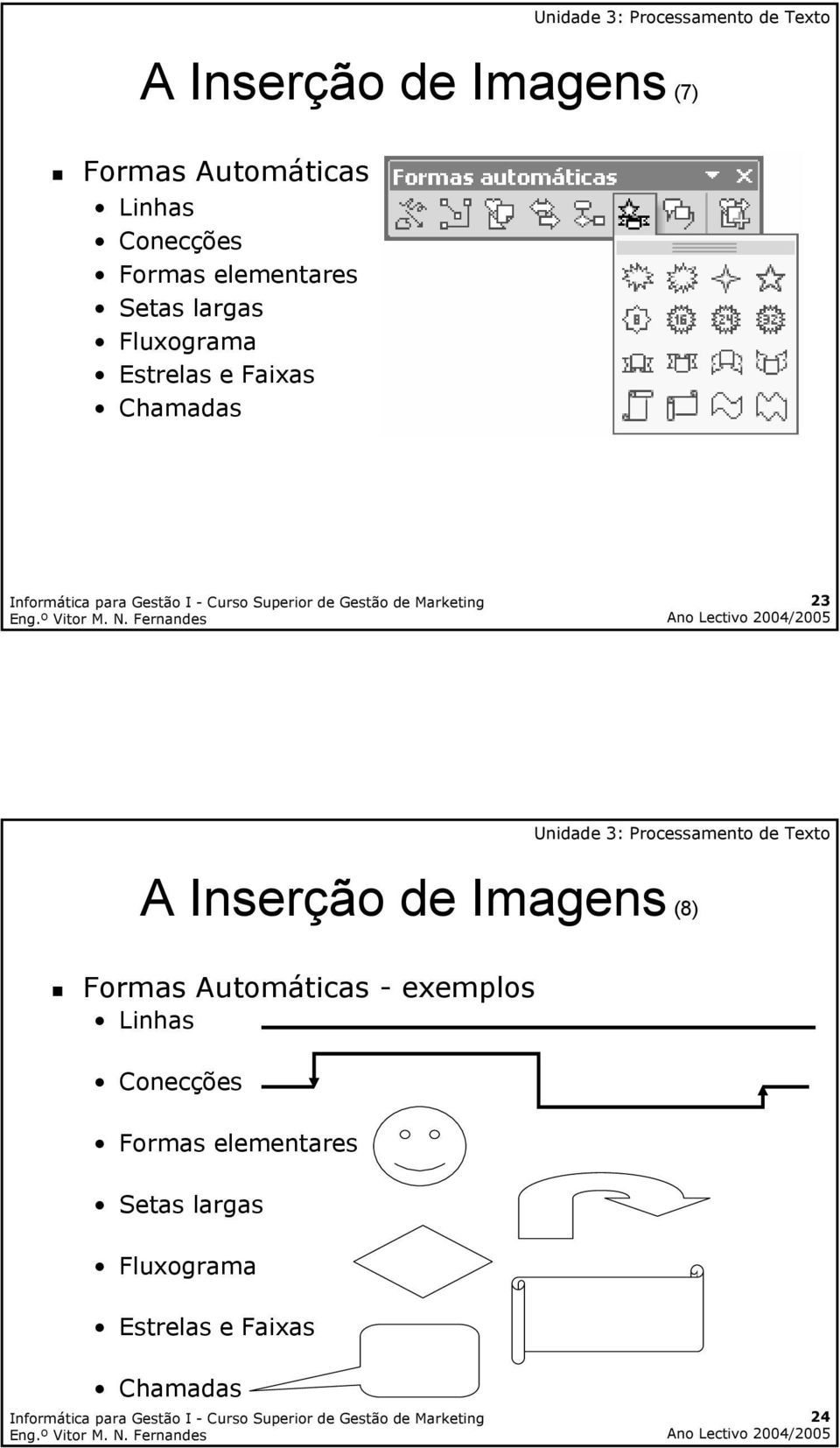 Inserção de Imagens (8) Formas Automáticas - exemplos Linhas