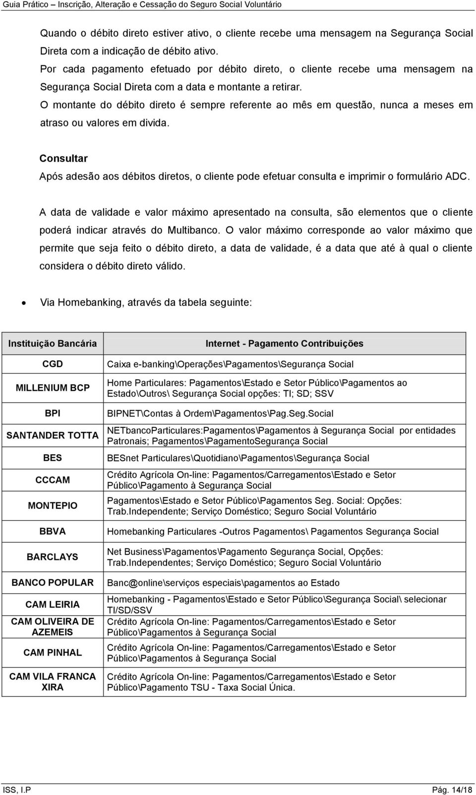 O montante do débito direto é sempre referente ao mês em questão, nunca a meses em atraso ou valores em divida.