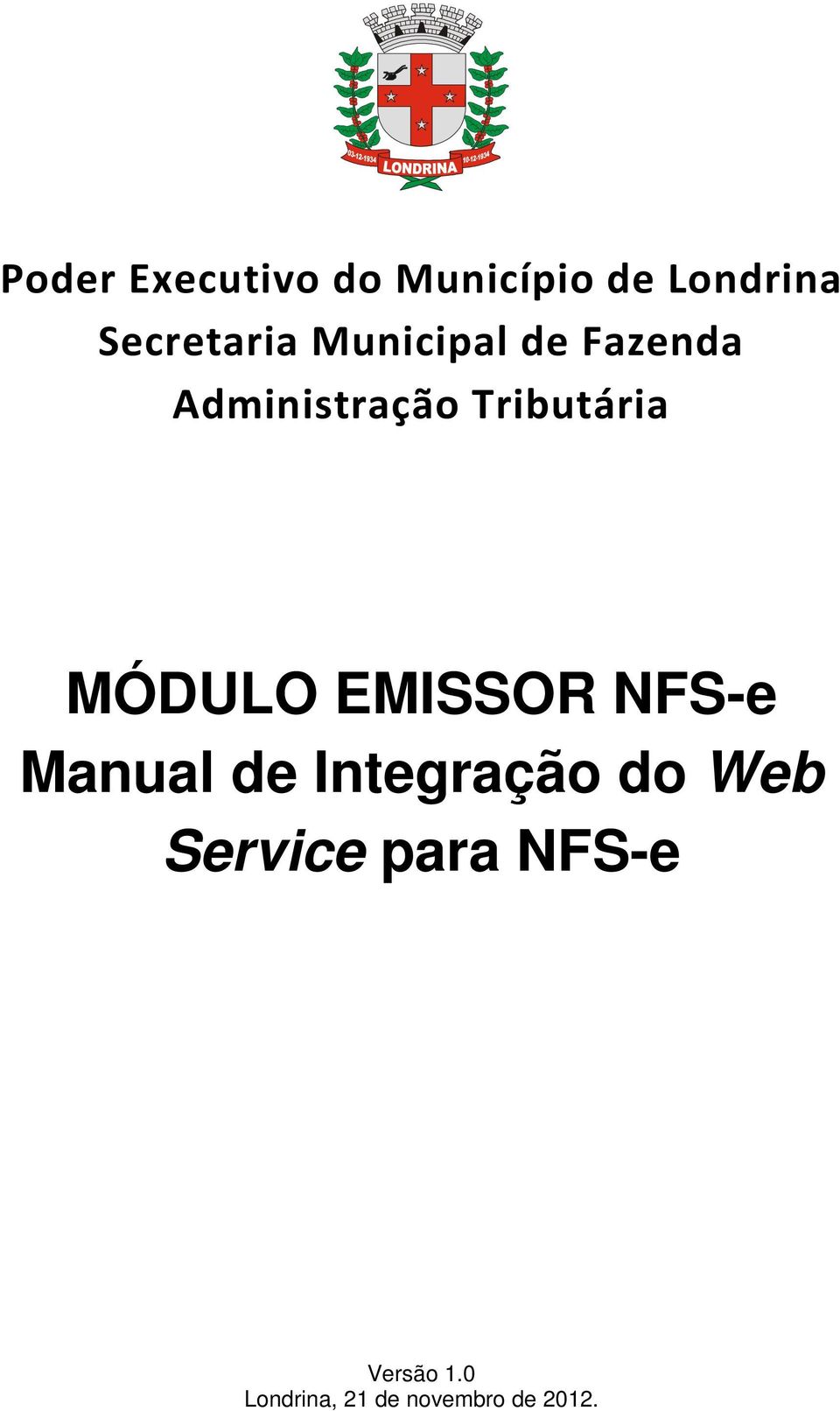 EMISSOR NFS-e Manual de Integração do Web Service