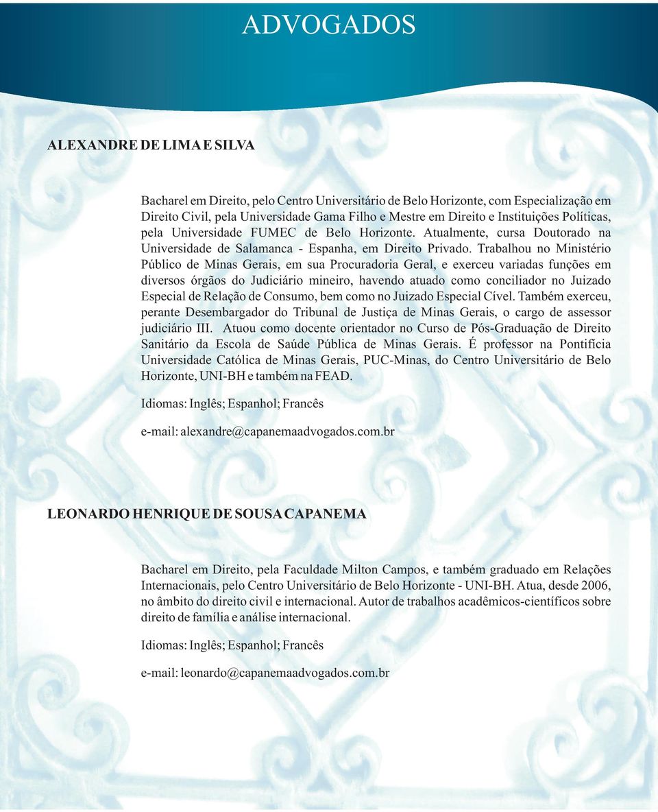 Trabalhou no Ministério Público de Minas Gerais, em sua Procuradoria Geral, e exerceu variadas funções em diversos órgãos do Judiciário mineiro, havendo atuado como conciliador no Juizado Especial de