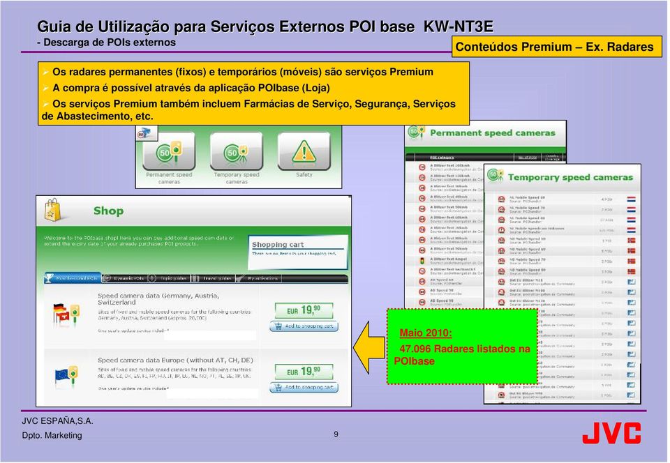 Premium também incluem Farmácias de Serviço, Segurança, Serviços de Abastecimento, etc.