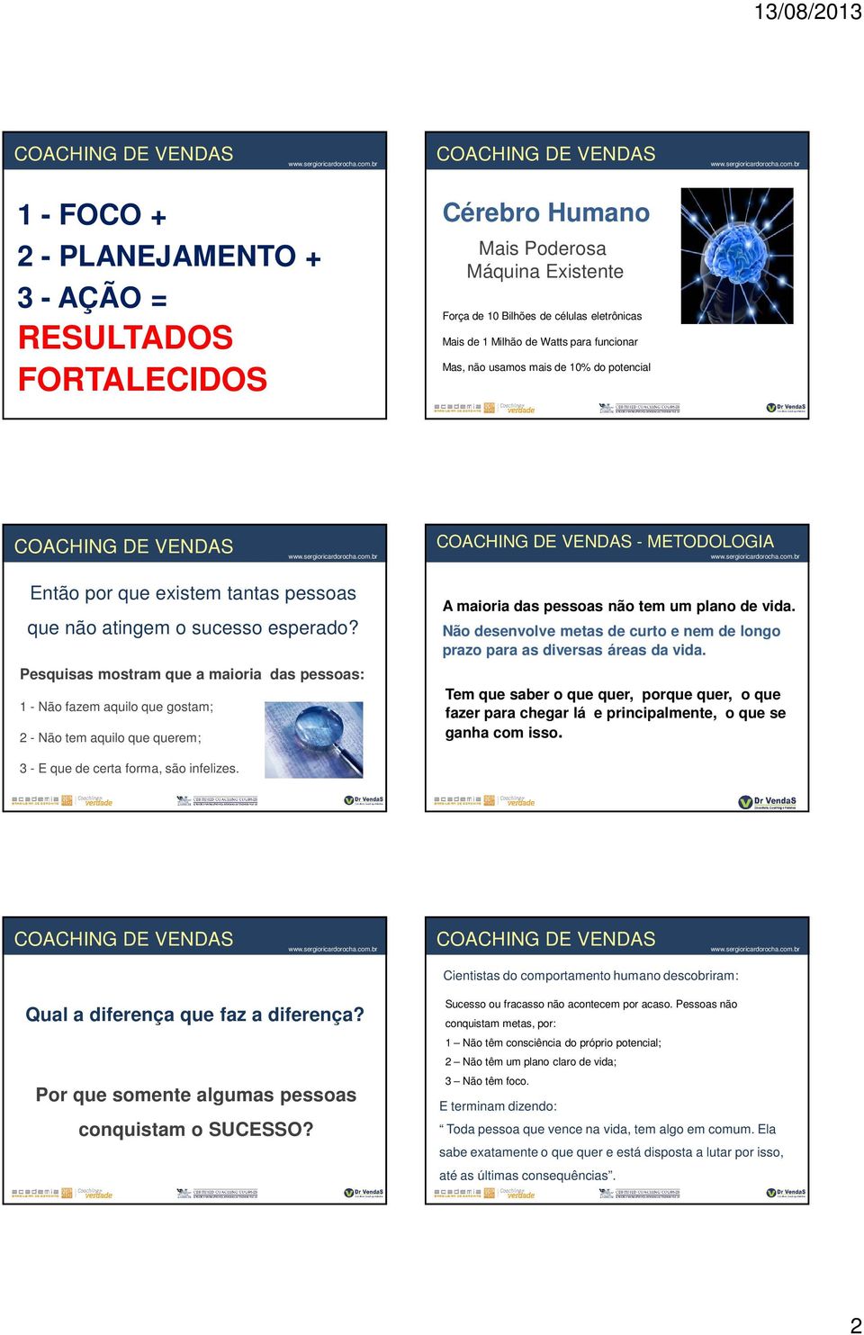 Pesquisas mostram que a maioria das pessoas: 1 - Não fazem aquilo que gostam; 2 - Não tem aquilo que querem; A maioria das pessoas não tem um plano de vida.