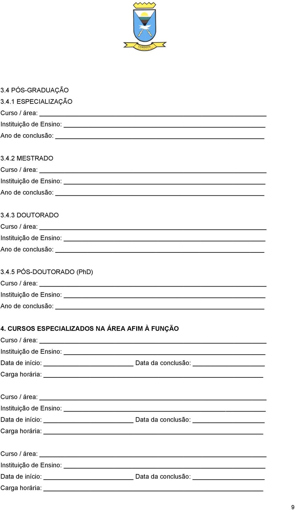 CURSOS ESPECIALIZADOS NA ÁREA AFIM