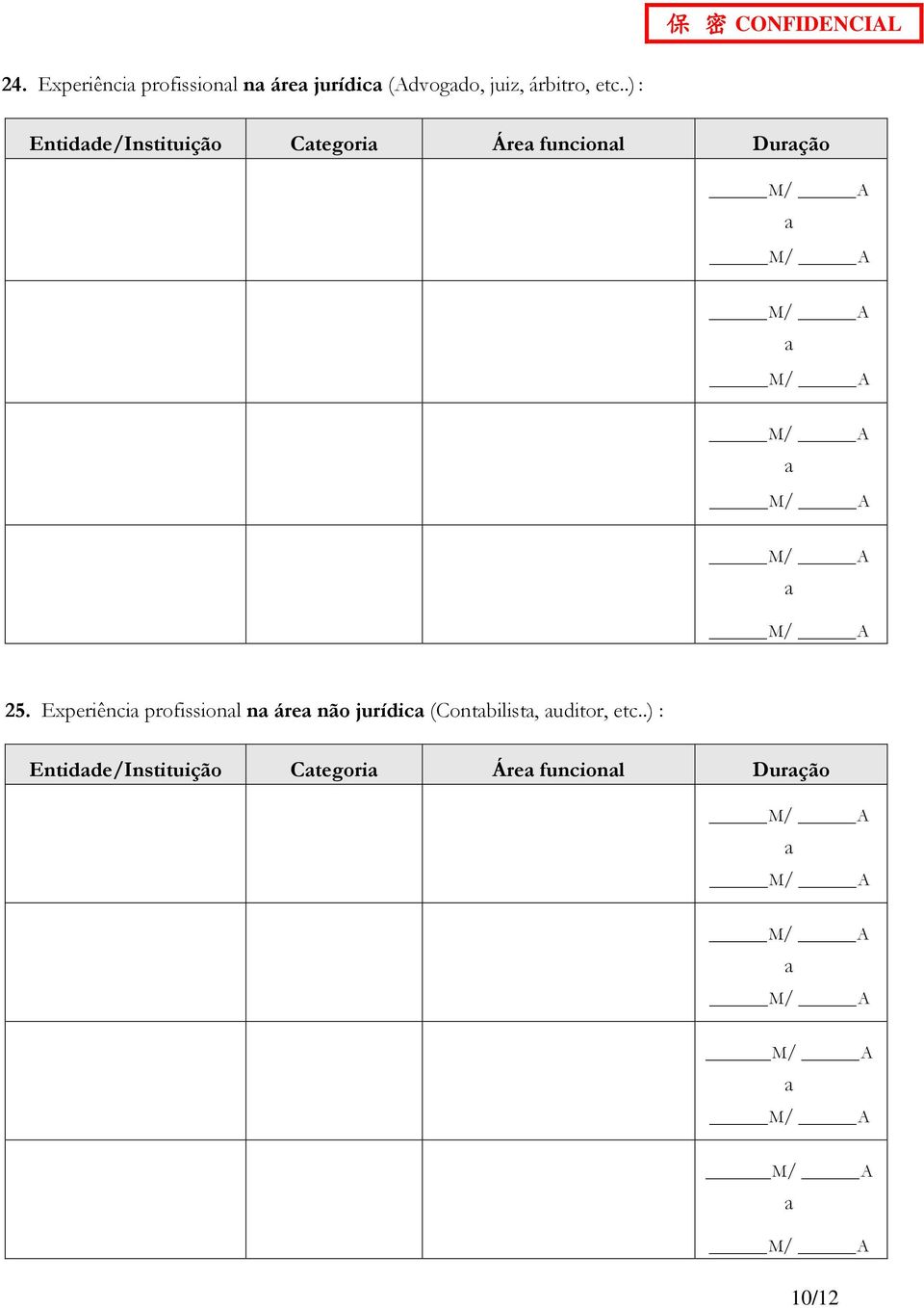 .) : Entidde/Instituição Ctegori Áre funcionl Durção 25.