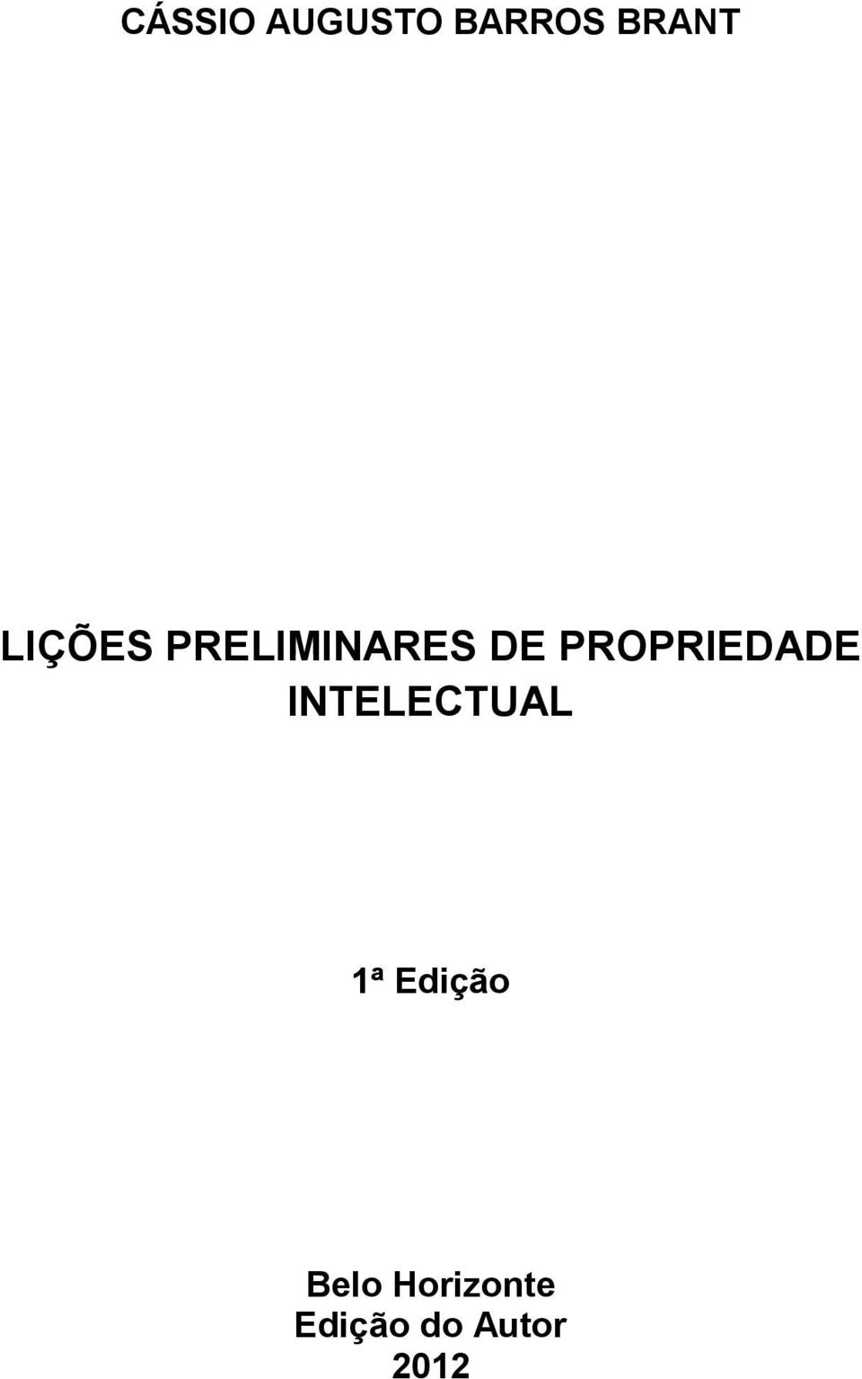 PROPRIEDADE INTELECTUAL 1ª