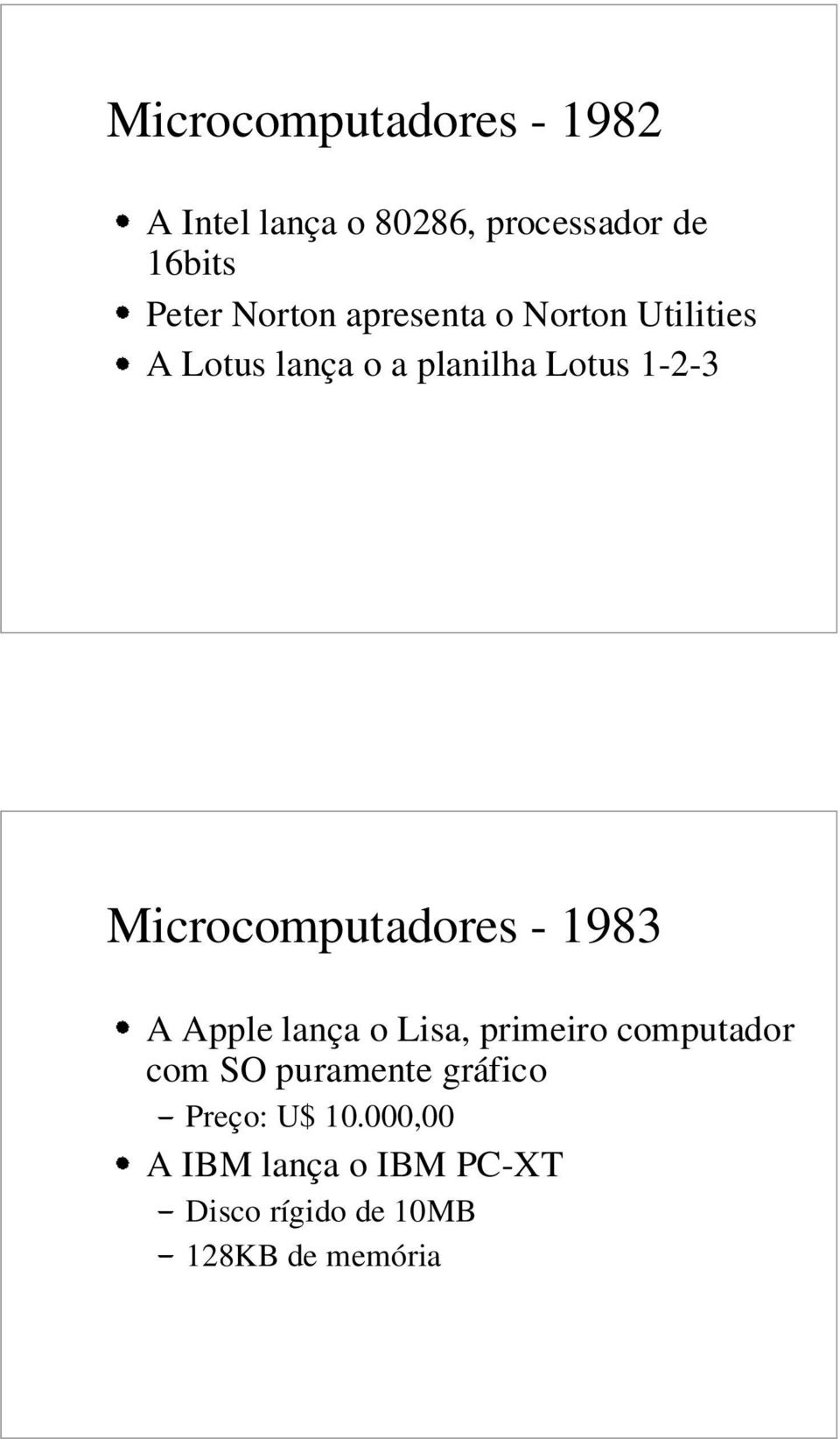 Microcomputadores - 1983 A Apple lança o Lisa, primeiro computador com SO