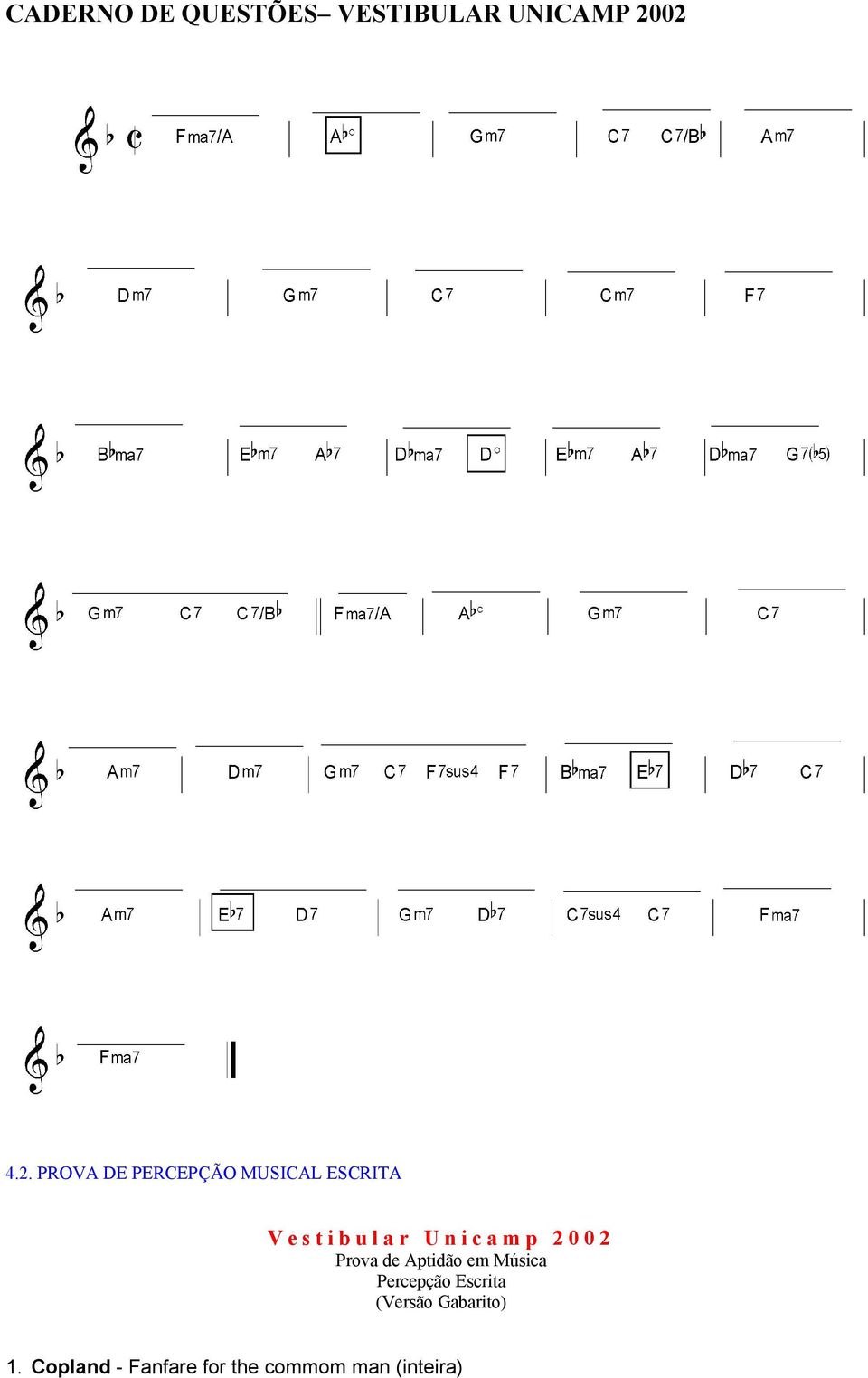 Música Percepção Escrita (Versão Gabarito)