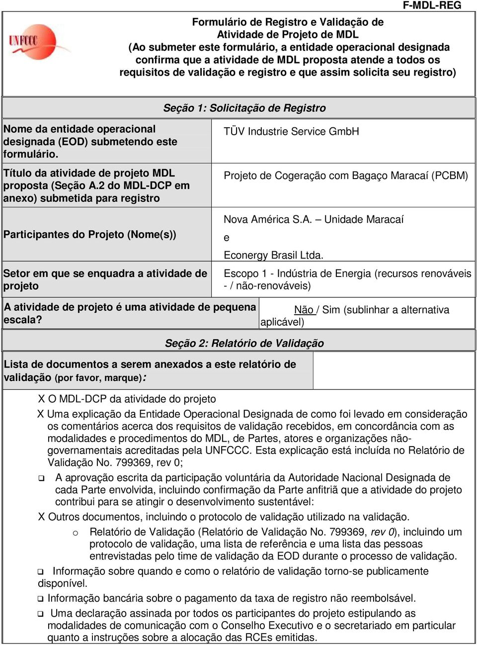 Título da atividade de projeto MDL proposta (Seção A.