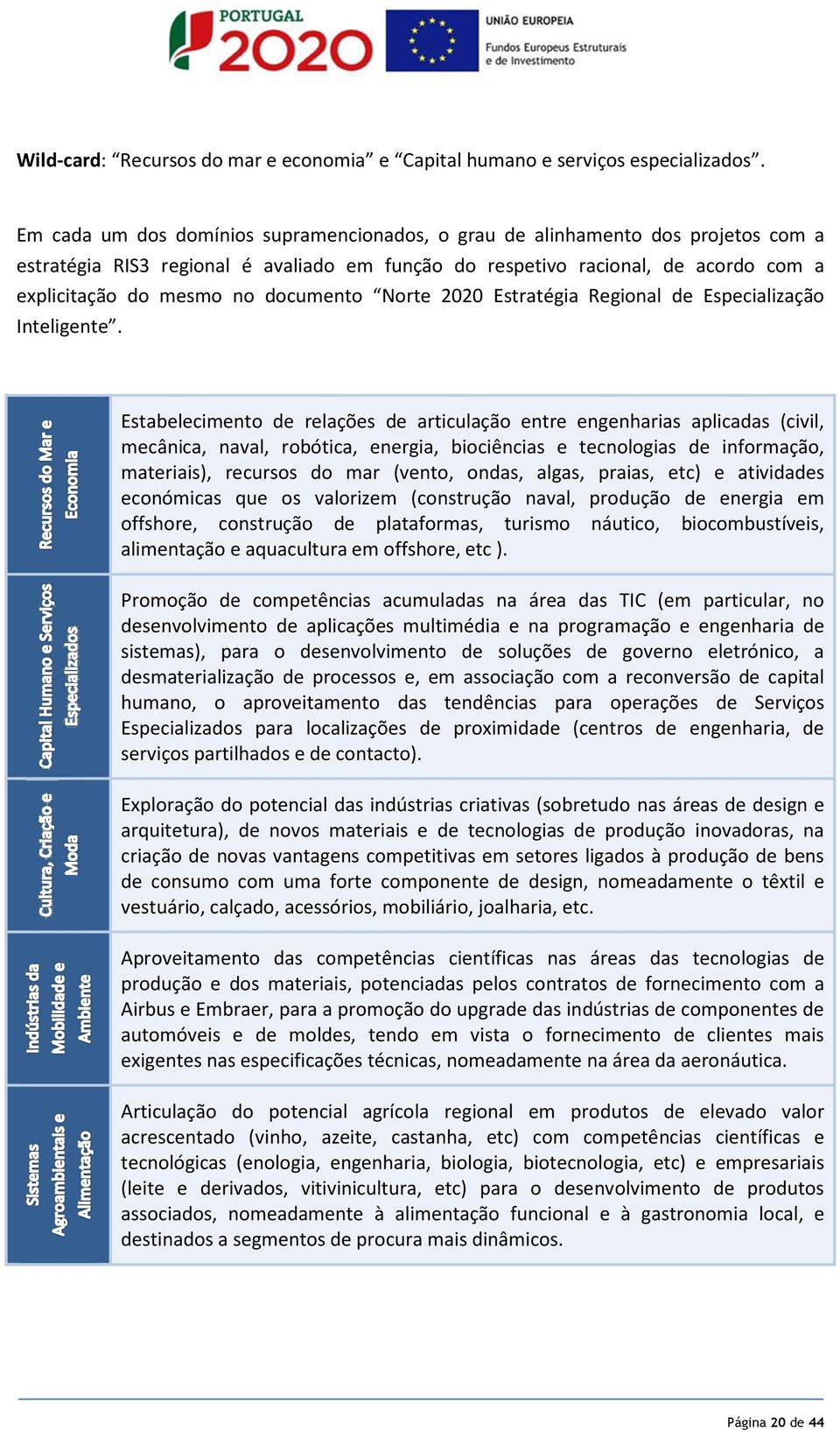 documento Norte 2020 Estratégia Regional de Especialização Inteligente.
