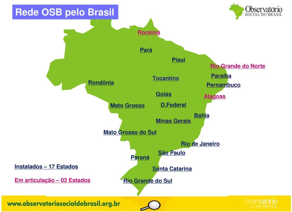 Federal Minas Gerais Rio Grande do Norte Paraíba Pernambuco Alagoas