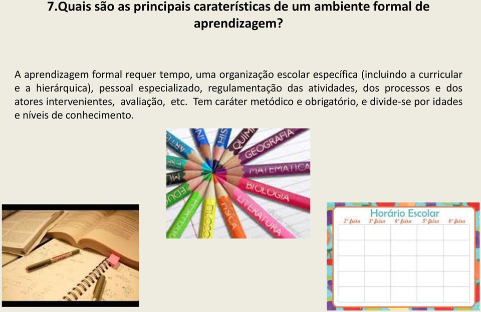 a hierárquica), pessoal especializado, regulamentação das atividades, dos processos e dos atores