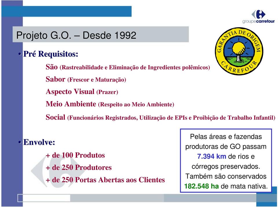 Visual (Prazer) Meio Ambiente (Respeito ao Meio Ambiente) Social (Funcionários Registrados, Utilização de EPIs e Proibição de