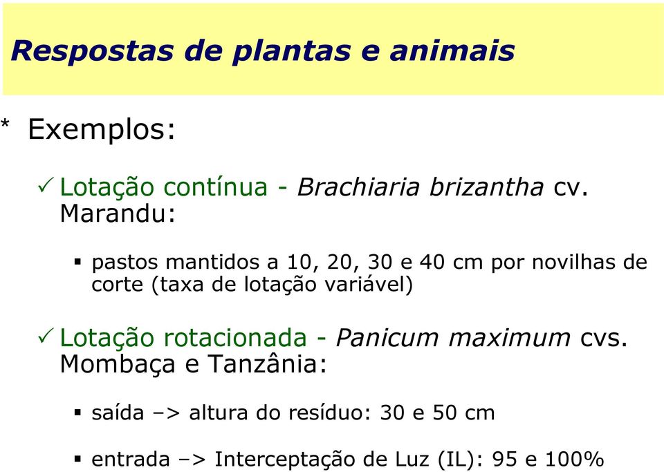 Marandu: pastos mantidos a 1, 2, 3 e 4 cm por novilhas de corte (taxa de lotação