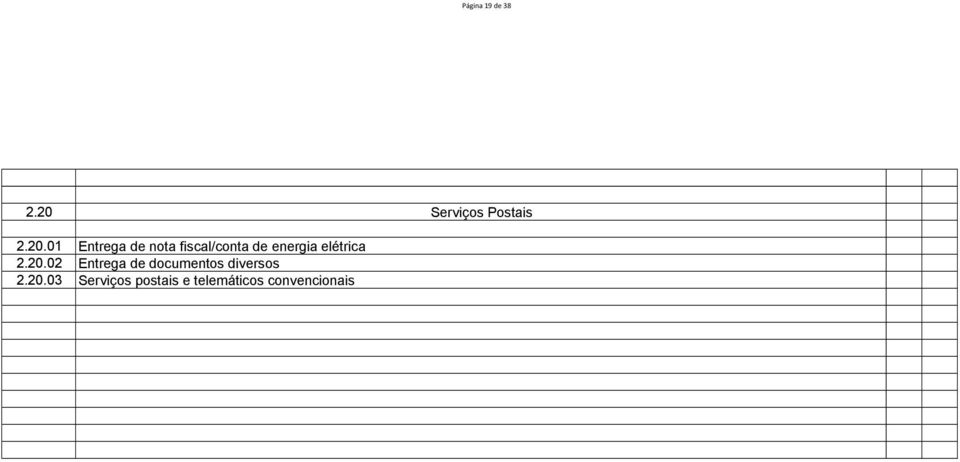 01 Entrega de nota fiscal/conta de energia