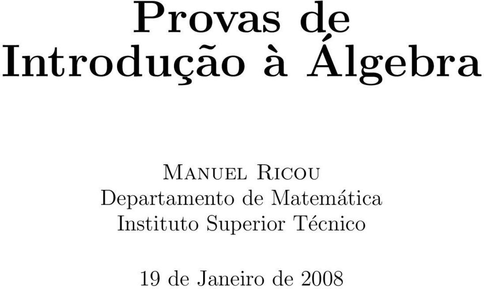 Departamento de Matemática