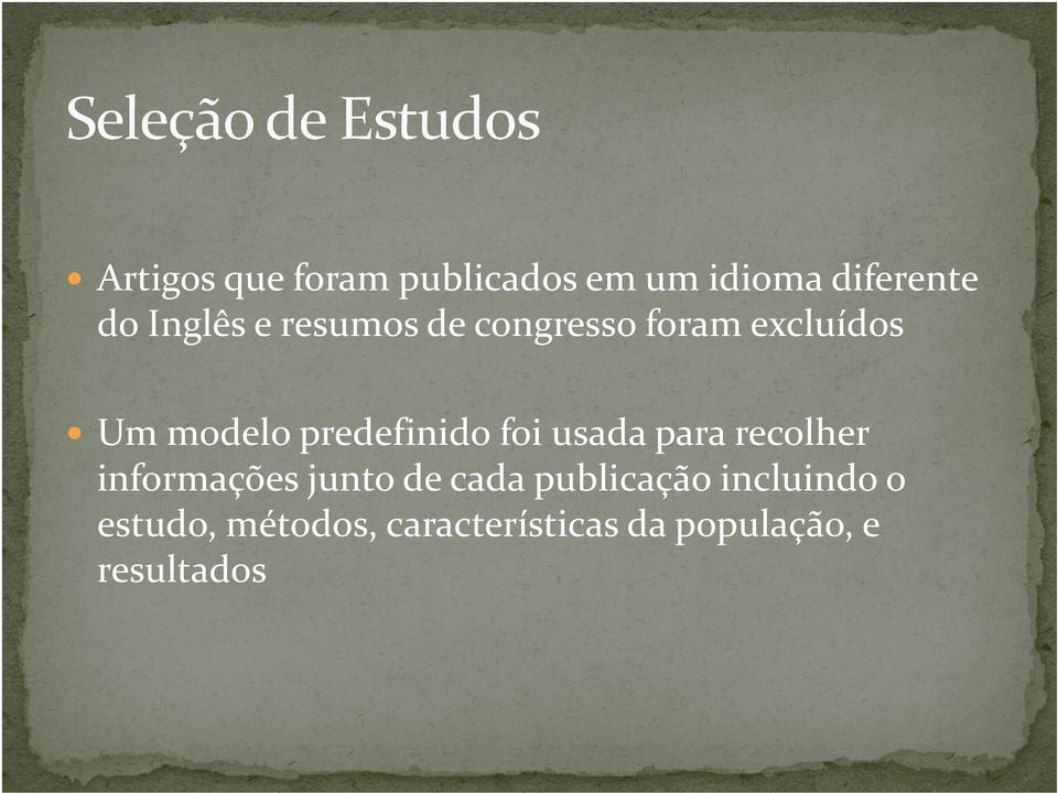 usada para recolher informações junto de cada publicação