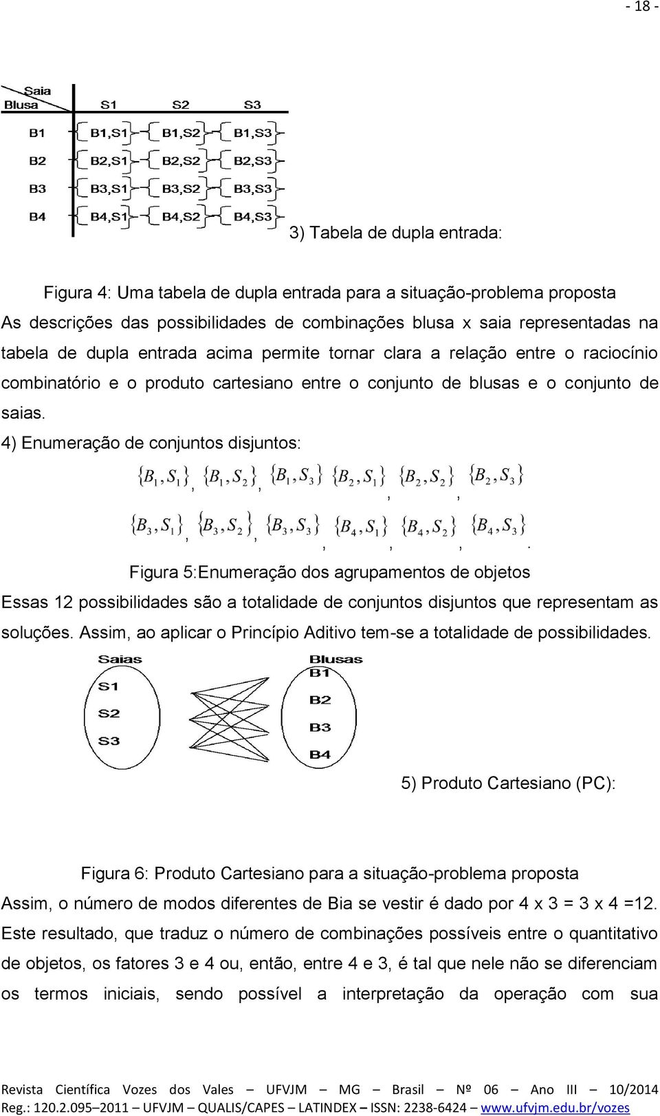 Figura 5:Enumeração dos agrupamentos de objetos Essas 12 possibilidades são a totalidade de conjuntos disjuntos que representam as soluções.