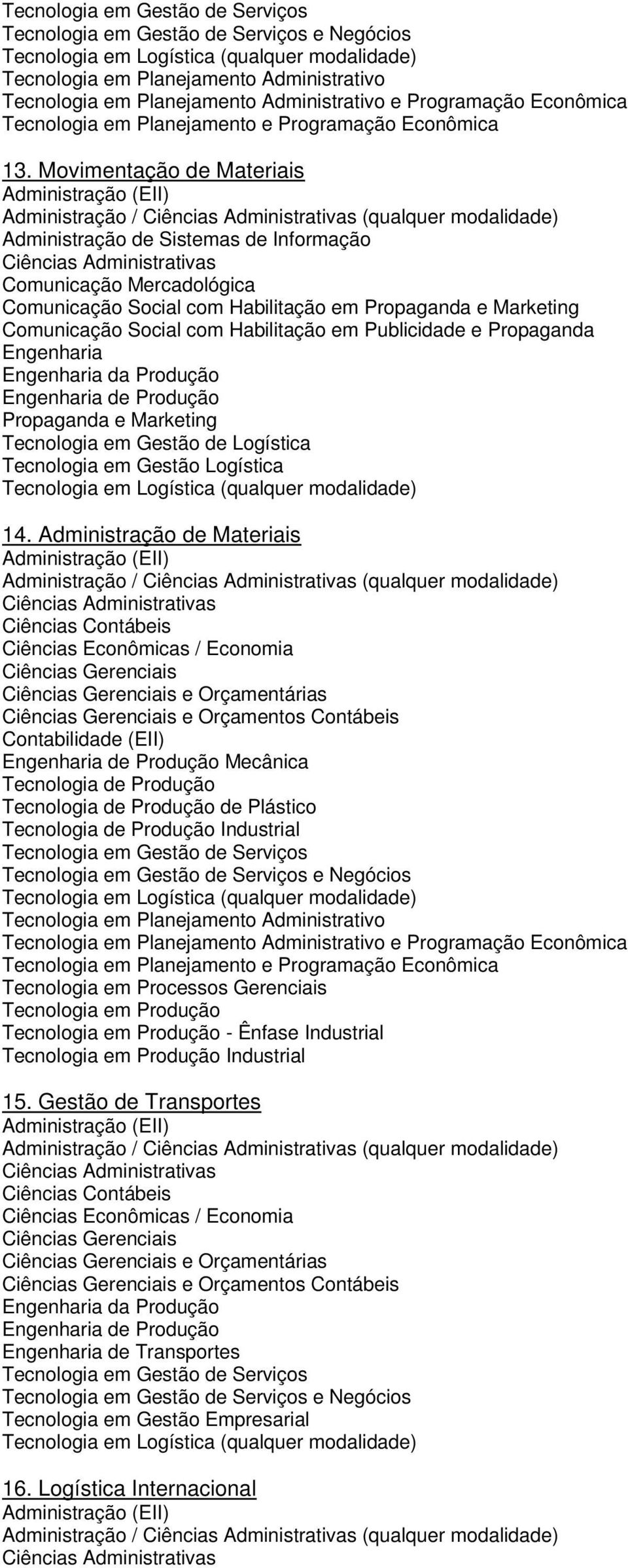 Tecnologia em Gestão de Logística Tecnologia em Gestão Logística 14.