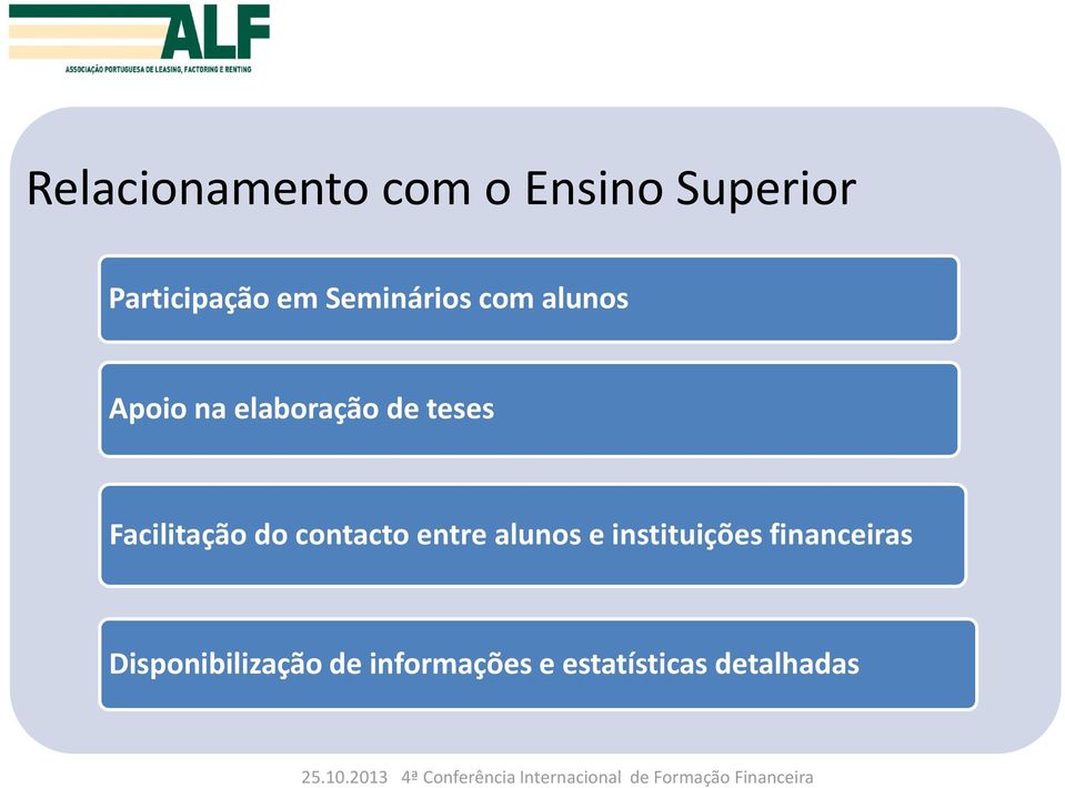 Facilitação do contacto entre alunos e instituições