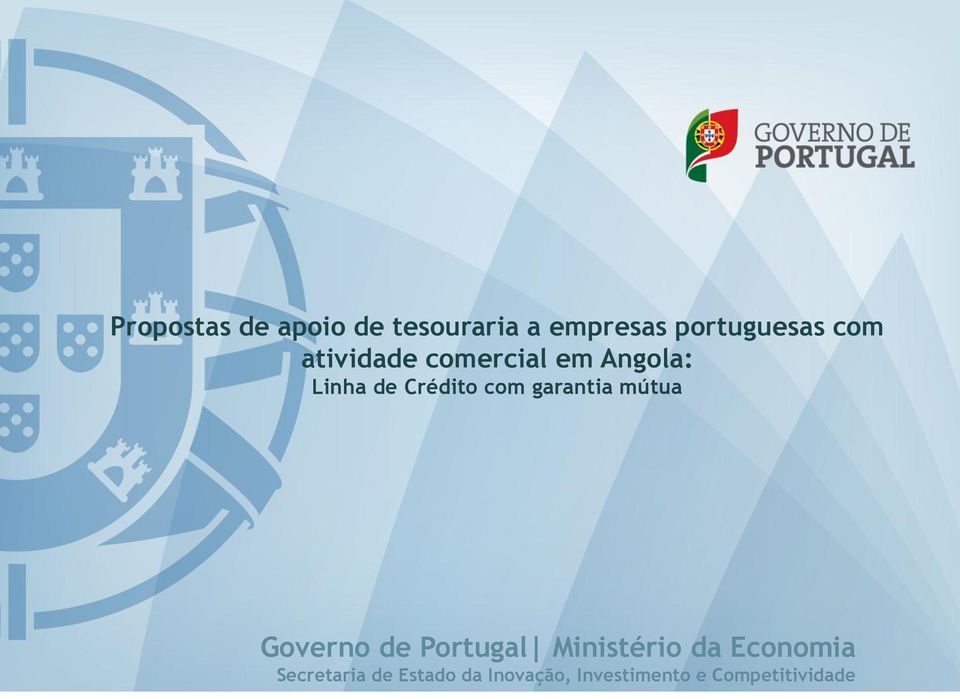 garantia mútua Governo de Portugal Ministério da Economia