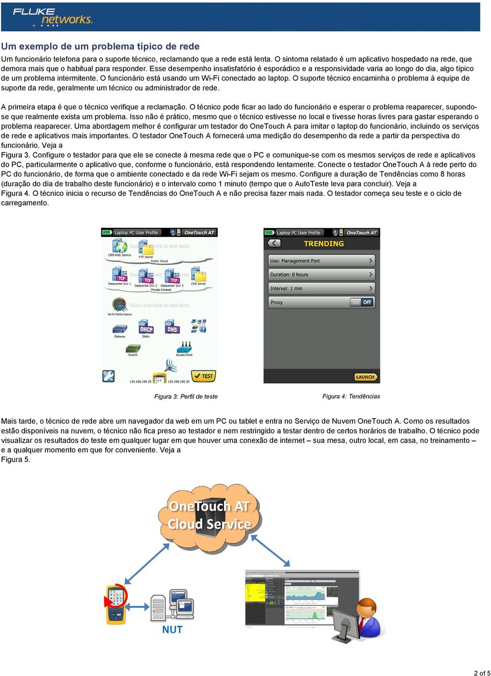 Esse desempenho insatisfatório é esporádico e a responsividade varia ao longo do dia, algo típico de um problema intermitente. O funcionário está usando um Wi-Fi conectado ao laptop.