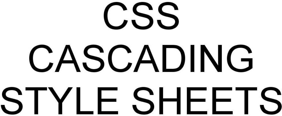 CSS CASCADING