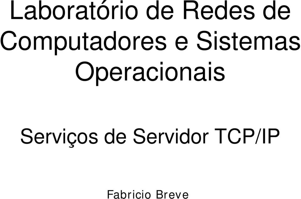 Operacionais Serviços de