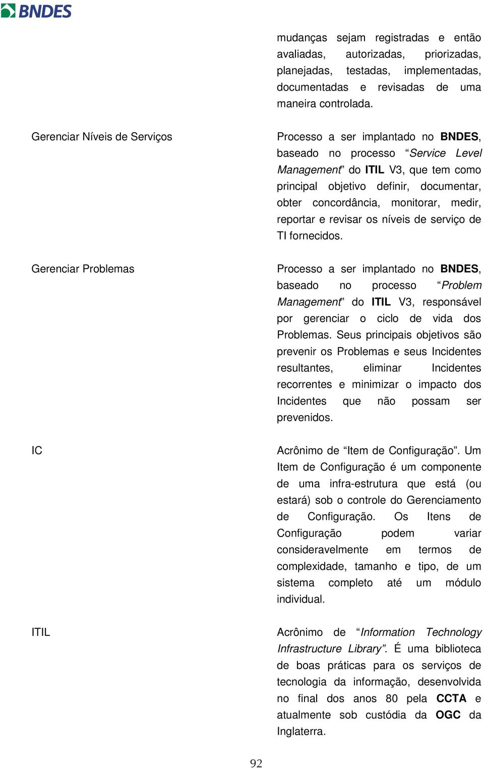 níveis de serviço de TI fornecidos. Gerenciar Problemas baseado no processo Problem Management do ITIL V3, responsável por gerenciar o ciclo de vida dos Problemas.