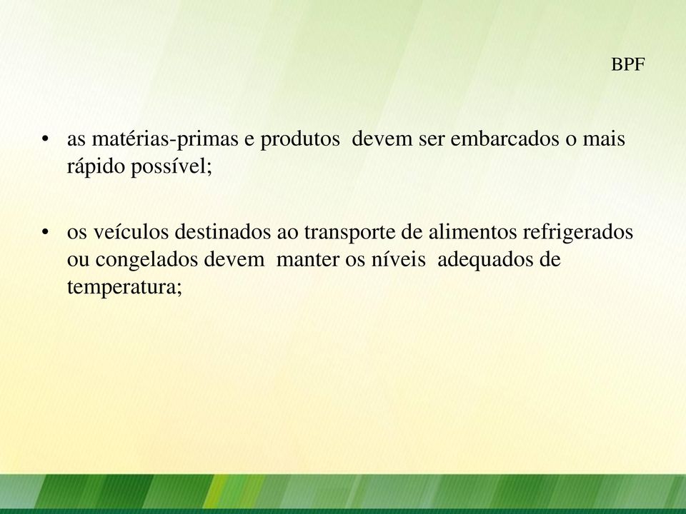 destinados ao transporte de alimentos refrigerados