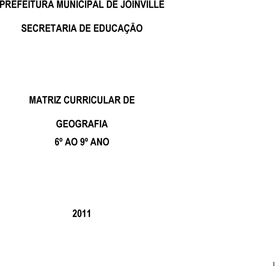 EDUCAÇÃO MATRIZ CURRICULAR