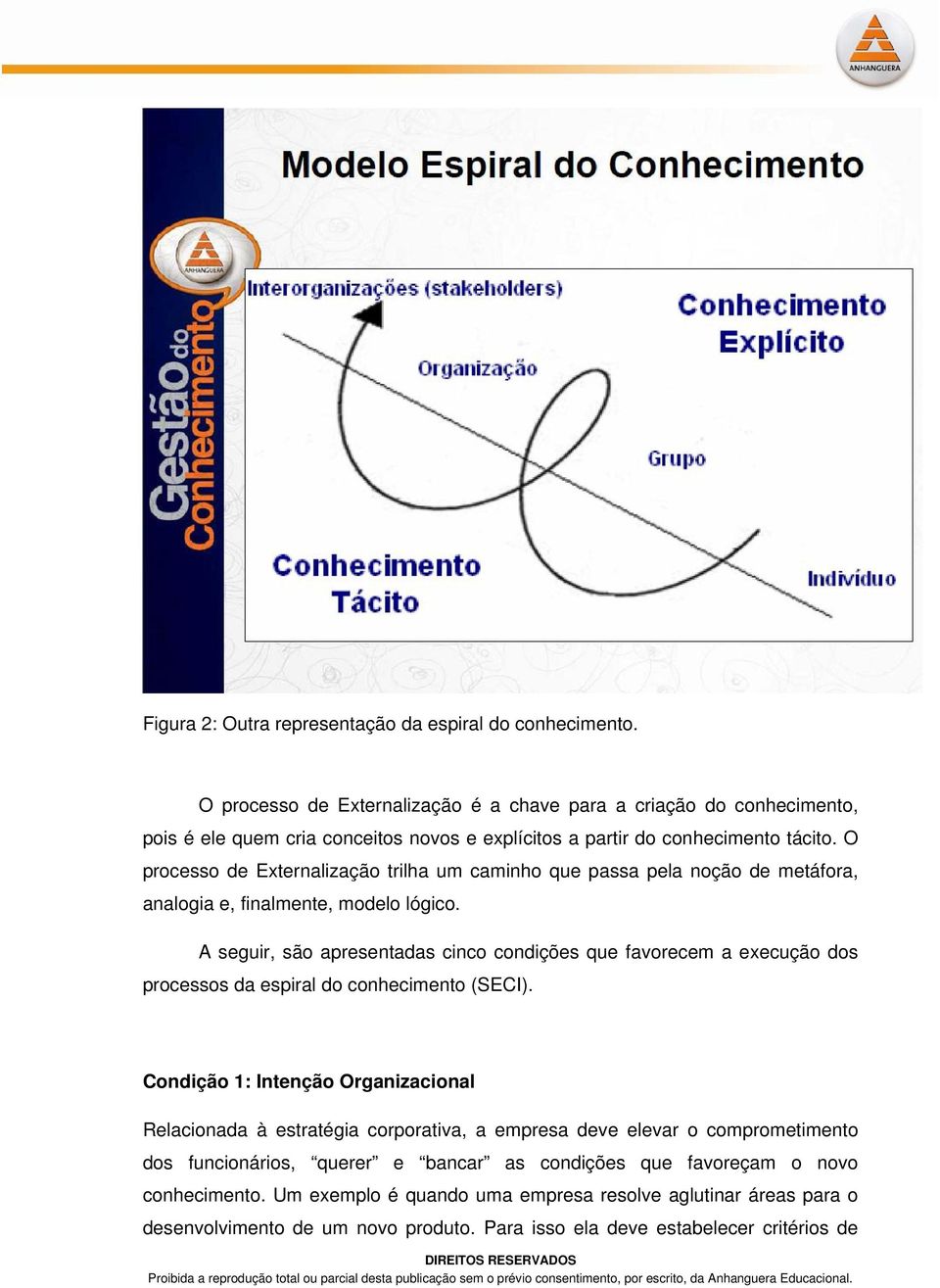 O processo de Externalização trilha um caminho que passa pela noção de metáfora, analogia e, finalmente, modelo lógico.