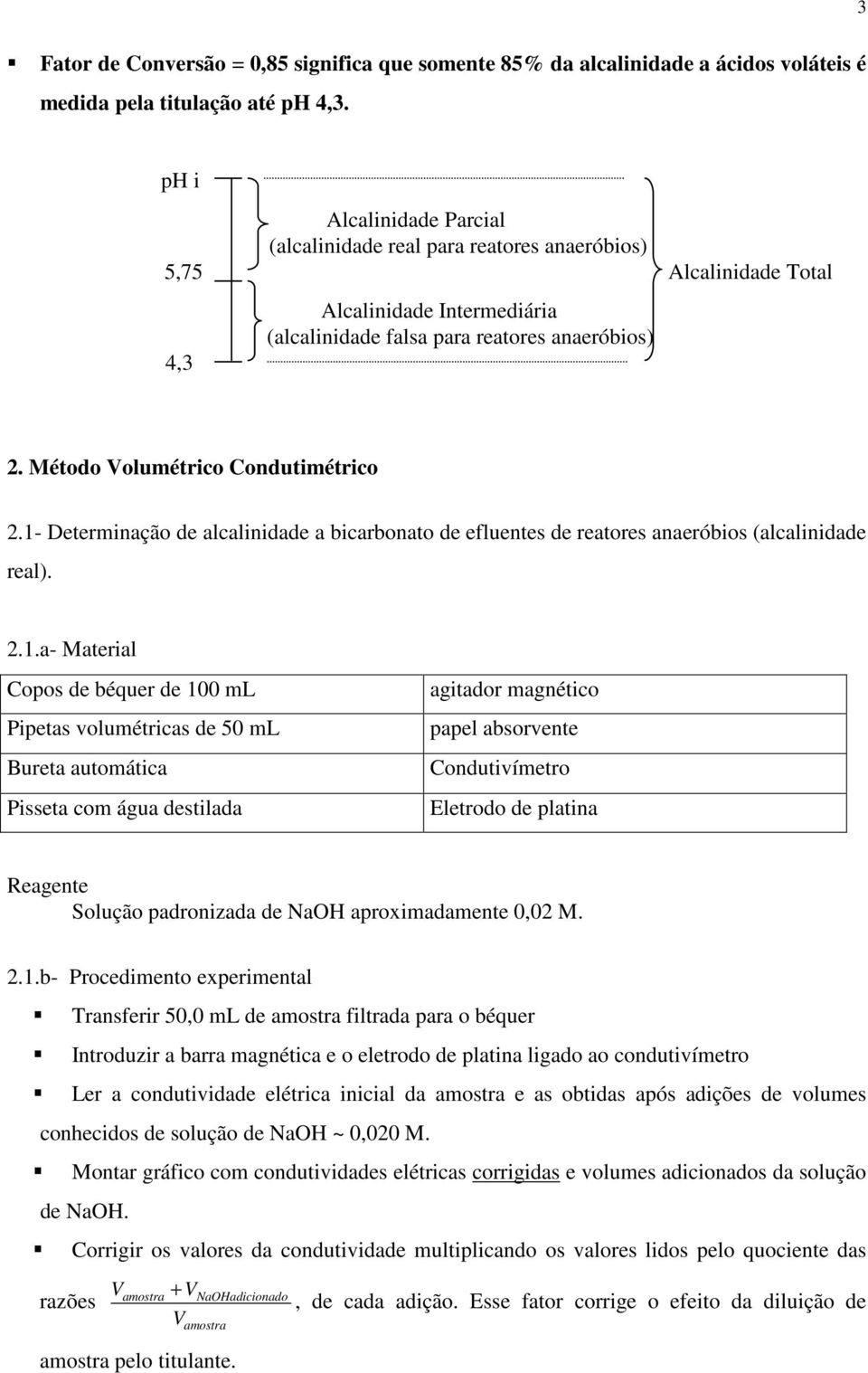 Método Volumétrico Condutimétrico 2.1-