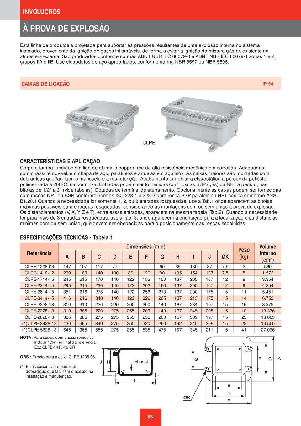 Use eletrodutos de aço apropriados, conforme norma NBR 5597 ou NBR 5598.