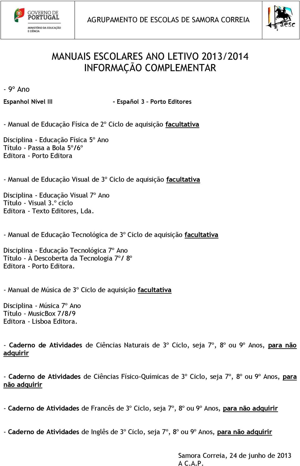 Título - Visual 3.º ciclo Editora - Texto Editores, Lda.