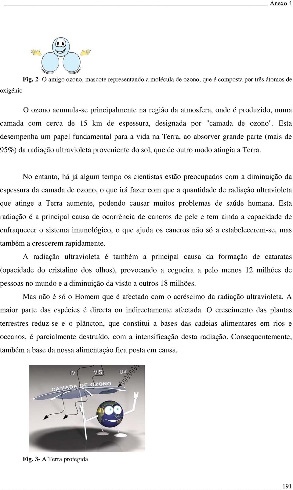 Esta desempenha um papel fundamental para a vida na Terra, ao absorver grande parte (mais de 95%) da radiação ultravioleta proveniente do sol, que de outro modo atingia a Terra.