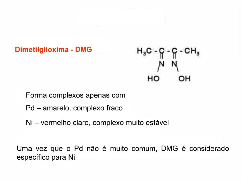 claro, complexo muito estável Uma vez que o Pd